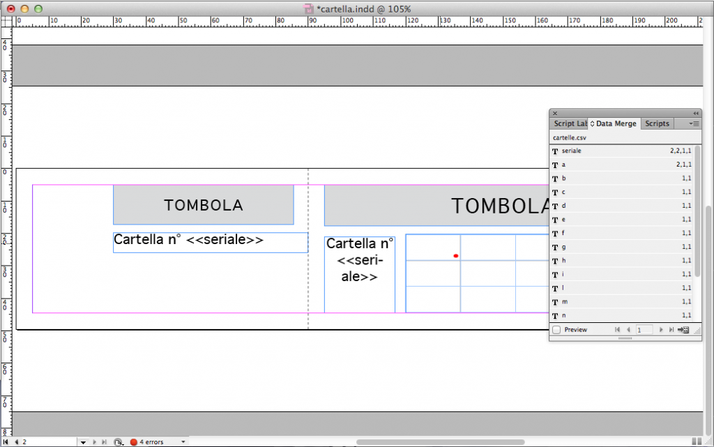 Creare Cartelle Della Tombola Con Indesign E Python Alessioforti It Grafico E Web Designer Developer Freelance